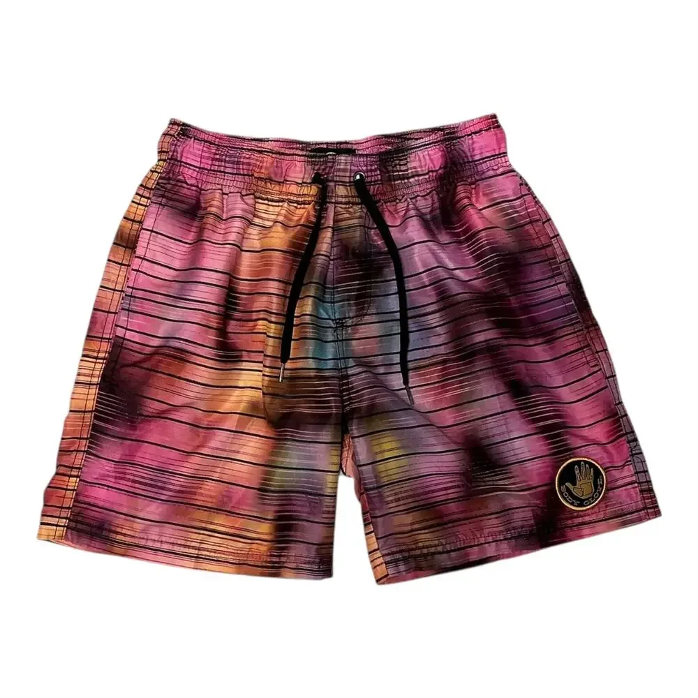 Body Glove Vapor Fall Sunset Maui Swim Trunks Orange Pink Black Small 30